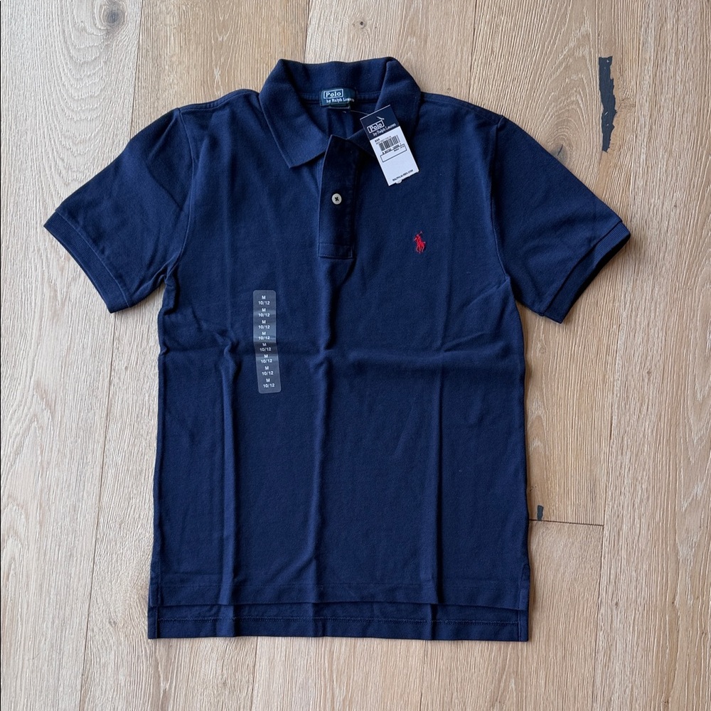 Polo by Ralph Lauren Navy Short-Sleeve Polo with Red Pony